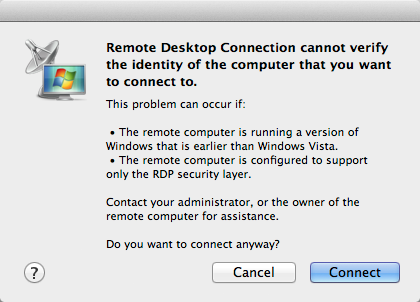 Remote Desktop On Vista Problems